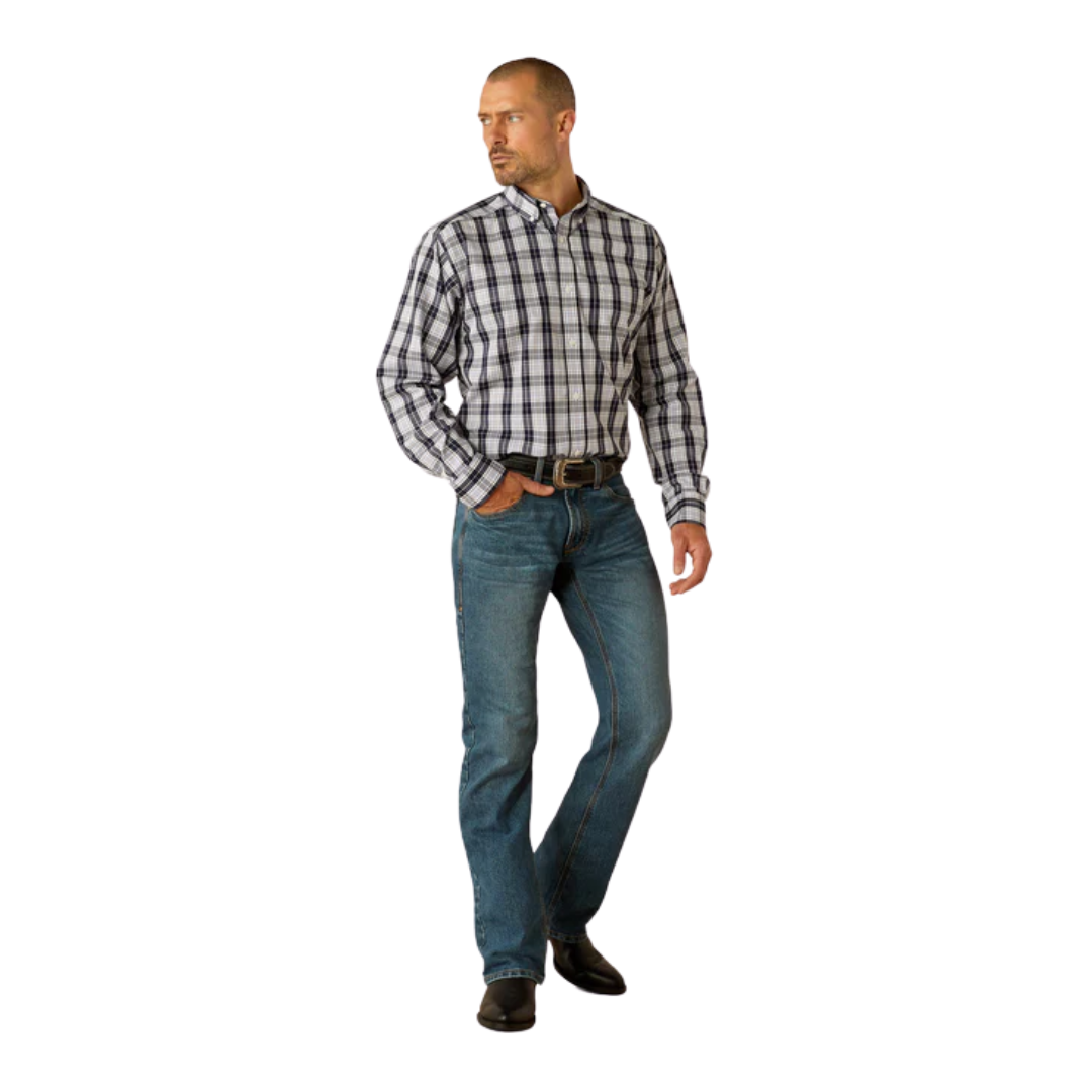 Ariat Men's Free Ocean Classic Fit Blue Shirt
