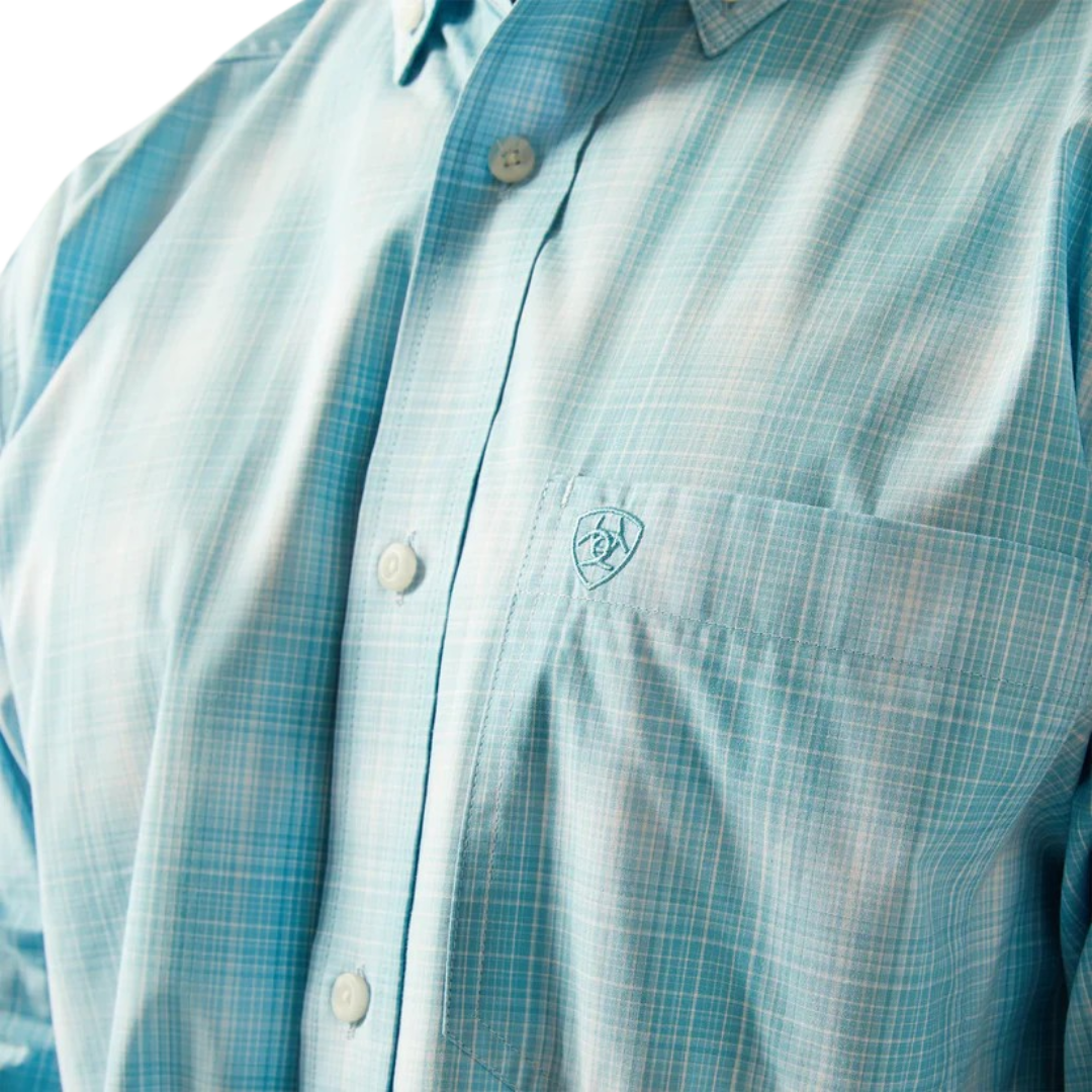 Ariat Men's Pro Series Gregory Light Turquoise Shirt