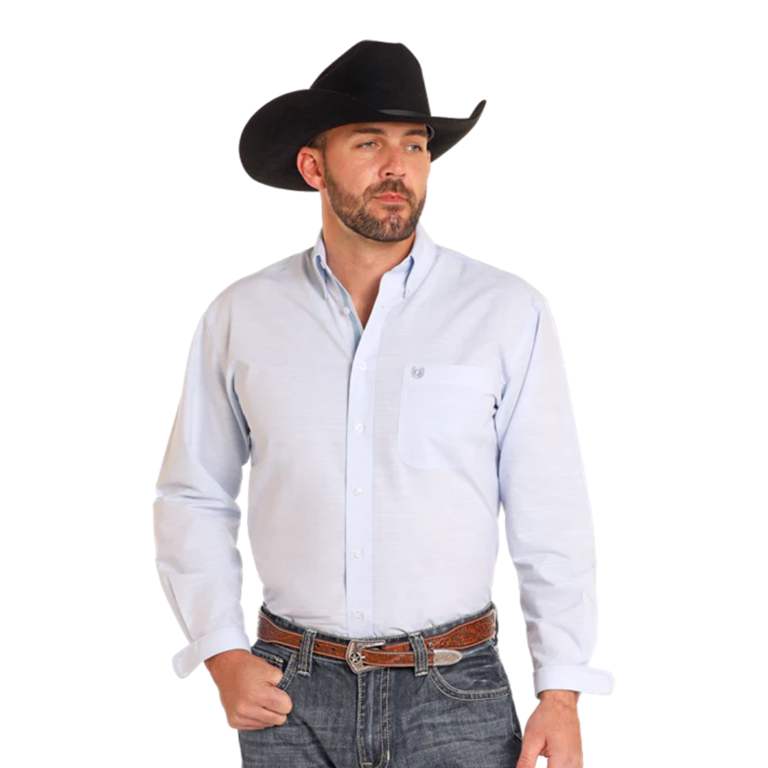 Panhandle Slim Men's Button Down Blue Shirt