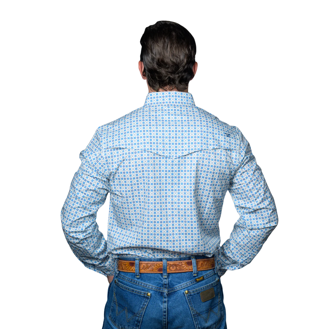 Ferrell Men's The Christian Snap Blue Shirt