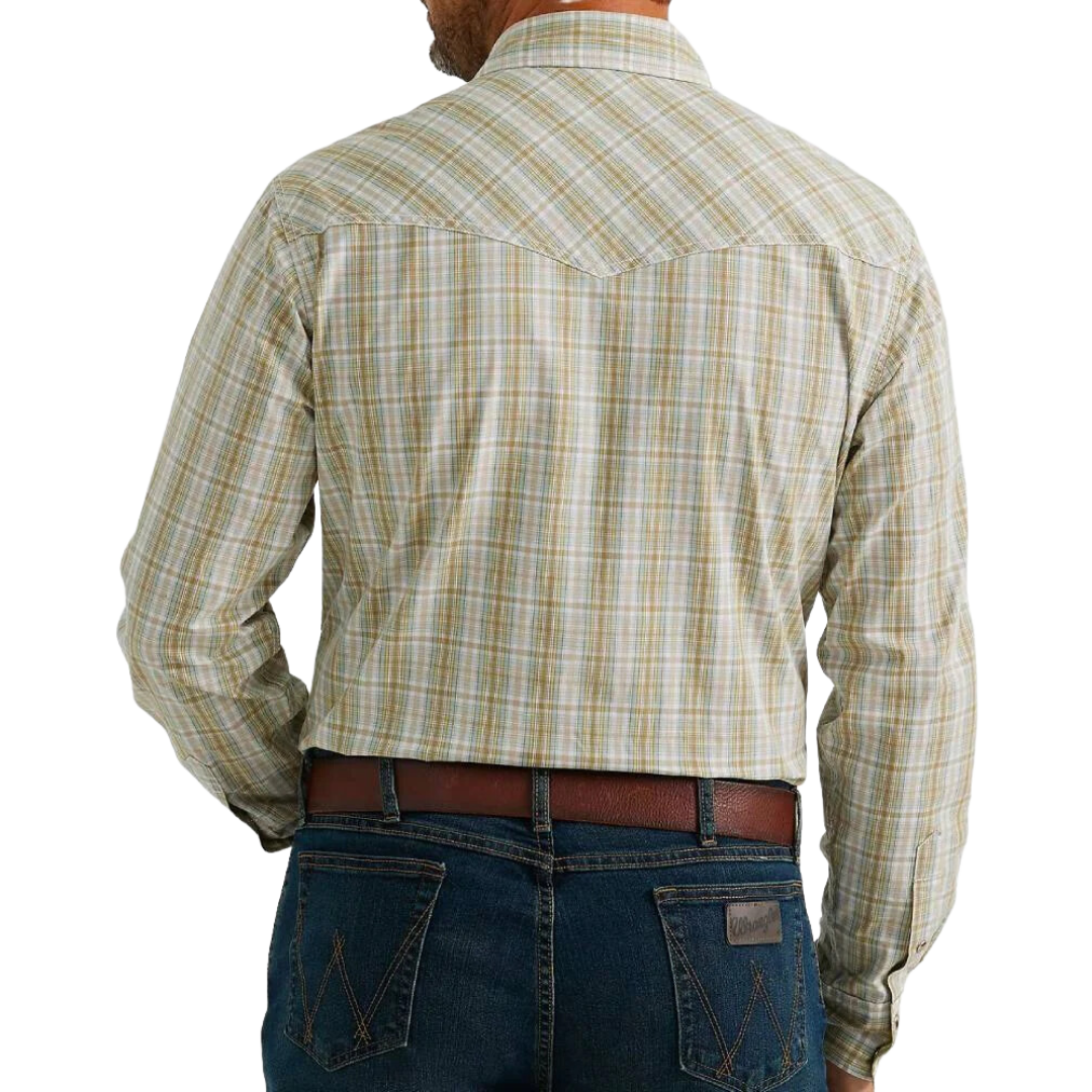 Wrangler Men's 20X Plaid Spring Green Shirt