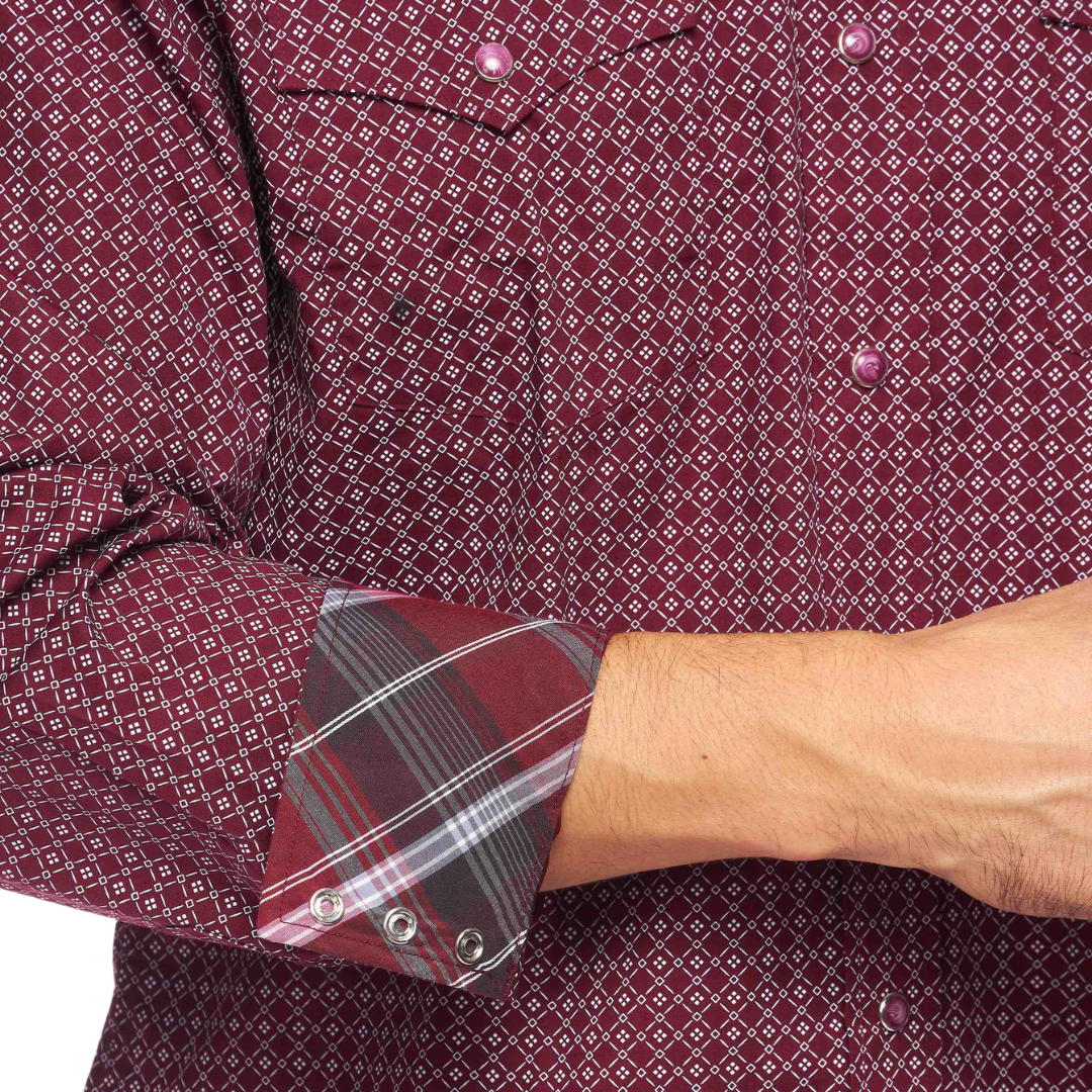 Avalon Men's Pearl Snap Print Paisley Alliage Shirt