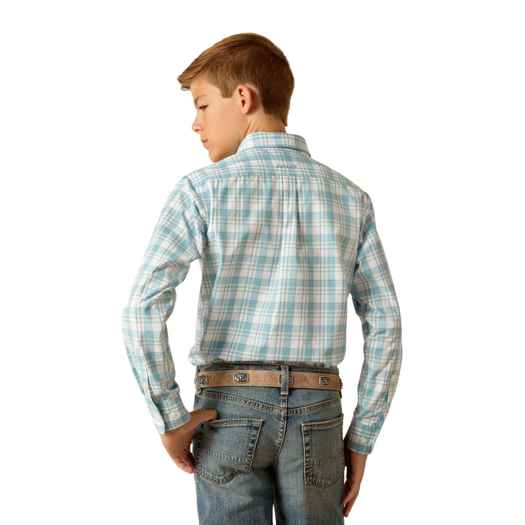 Ariat Youth Boy's Pro Series Edward Classic Fit Dark Blue Shirt