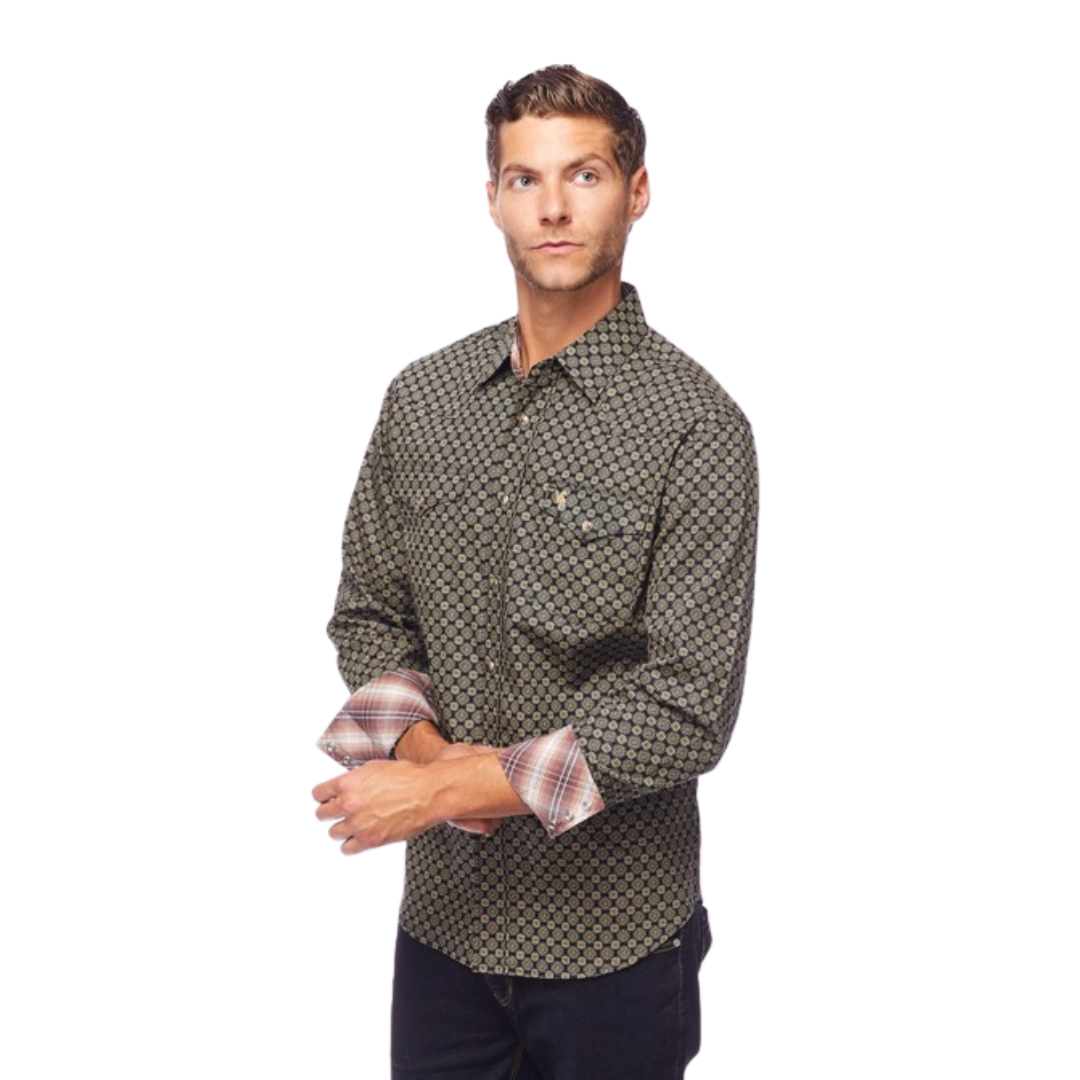 Avalon Men's Rodeo Print Aztec Shirt