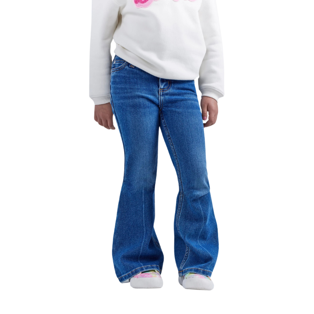 Wrangler Youth Girl's Barbie Flare Blue Jeans