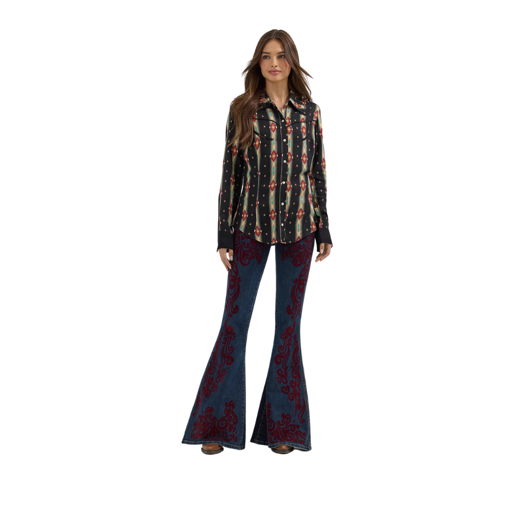 Wrangler Women's Lainey Wilson Black Checotah Shirt