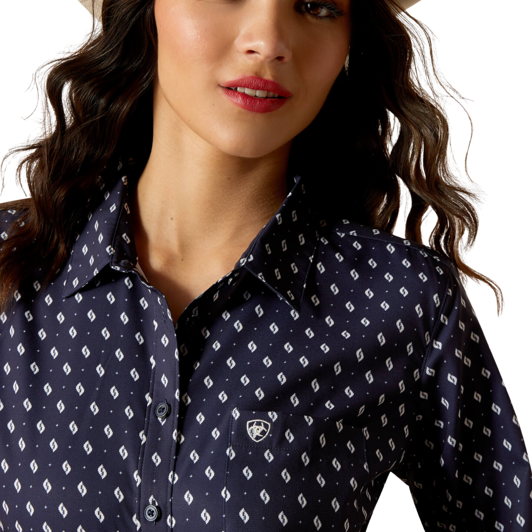 Ariat Women's Kirby Pro Zona Geo Navy Shirt