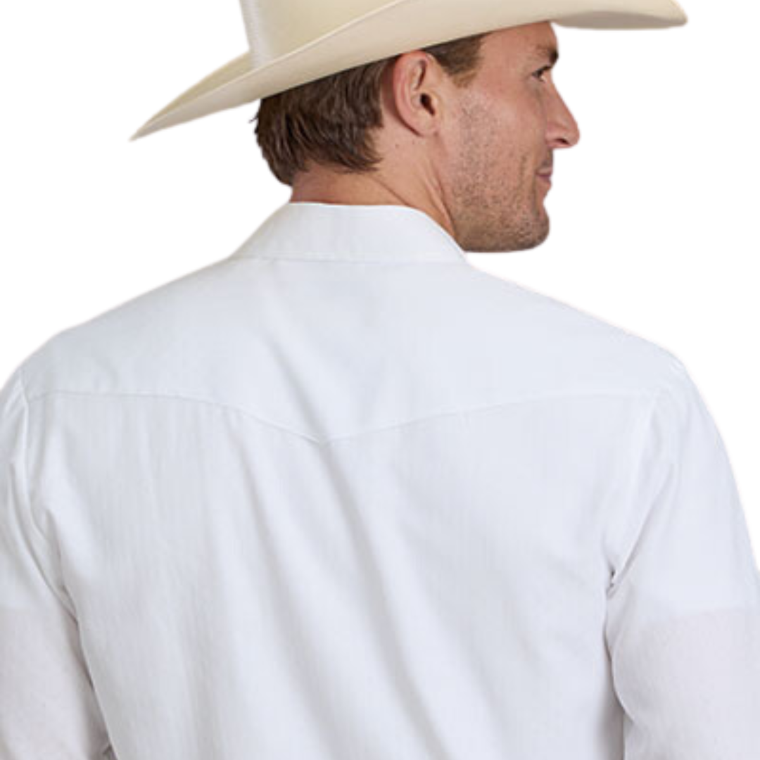 Roper Men's Solid White Shirt