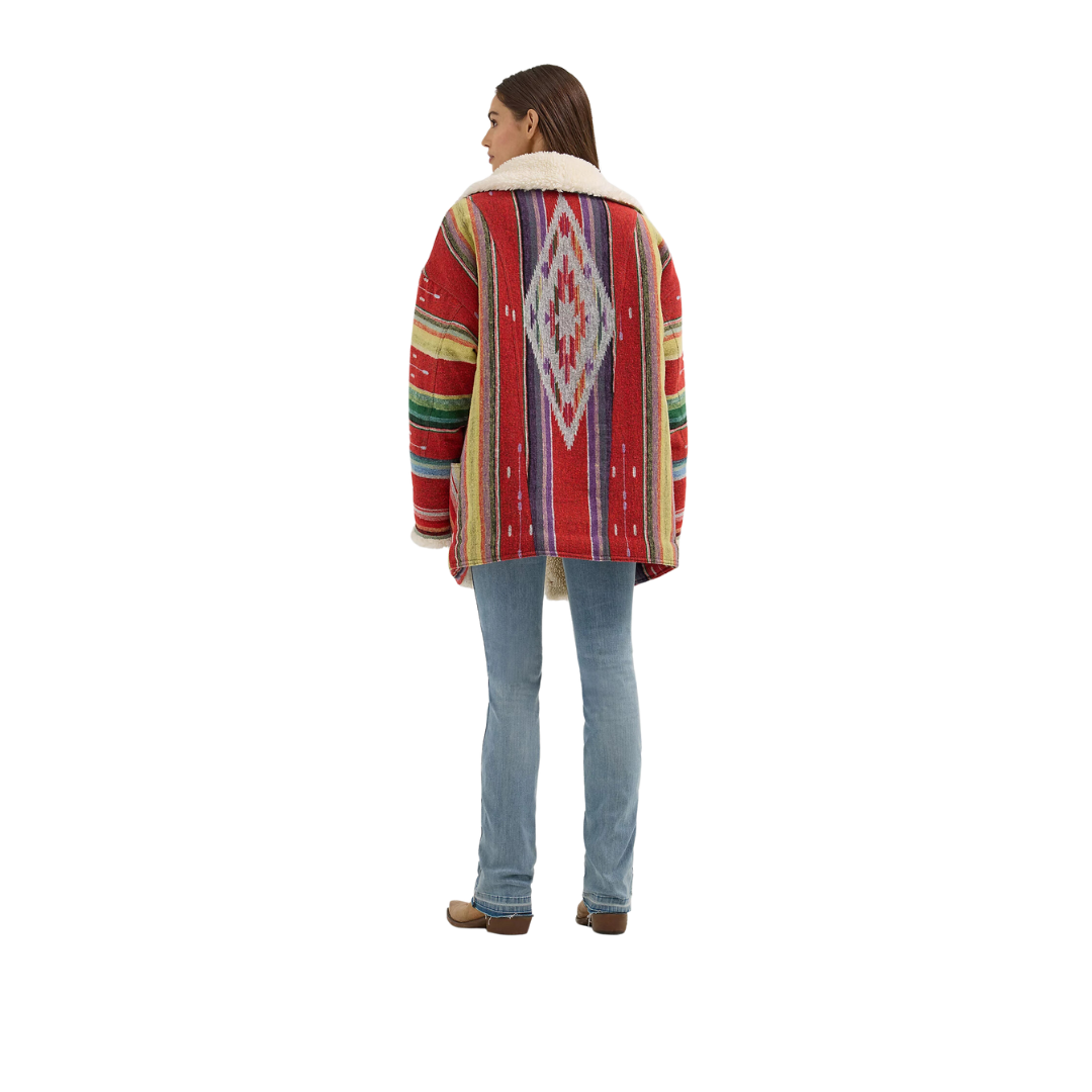 Wrangler Women's Lainey Wilson Sherpa Rodeo Ben Coat