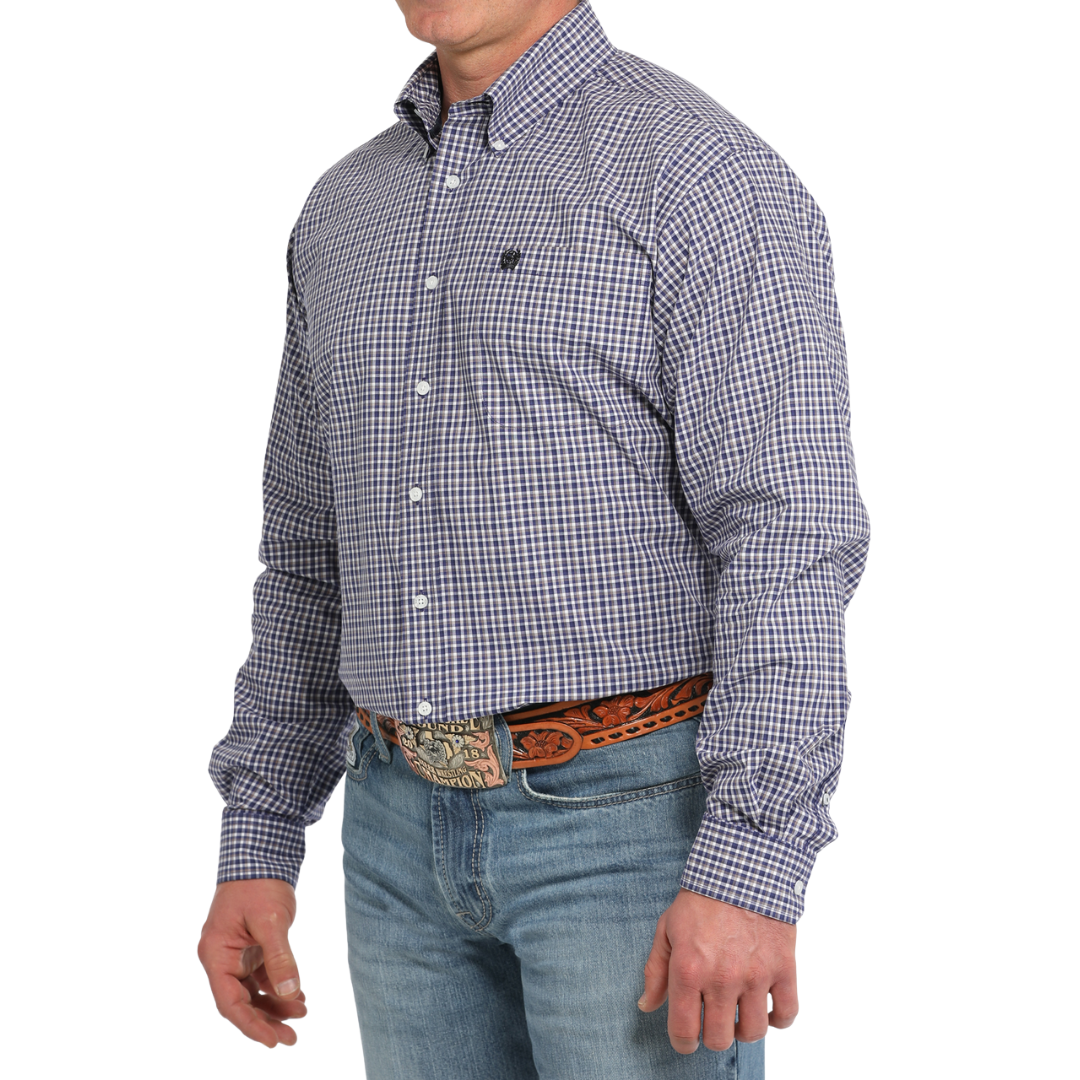 Cinch Men's Plaid Purple Shirt