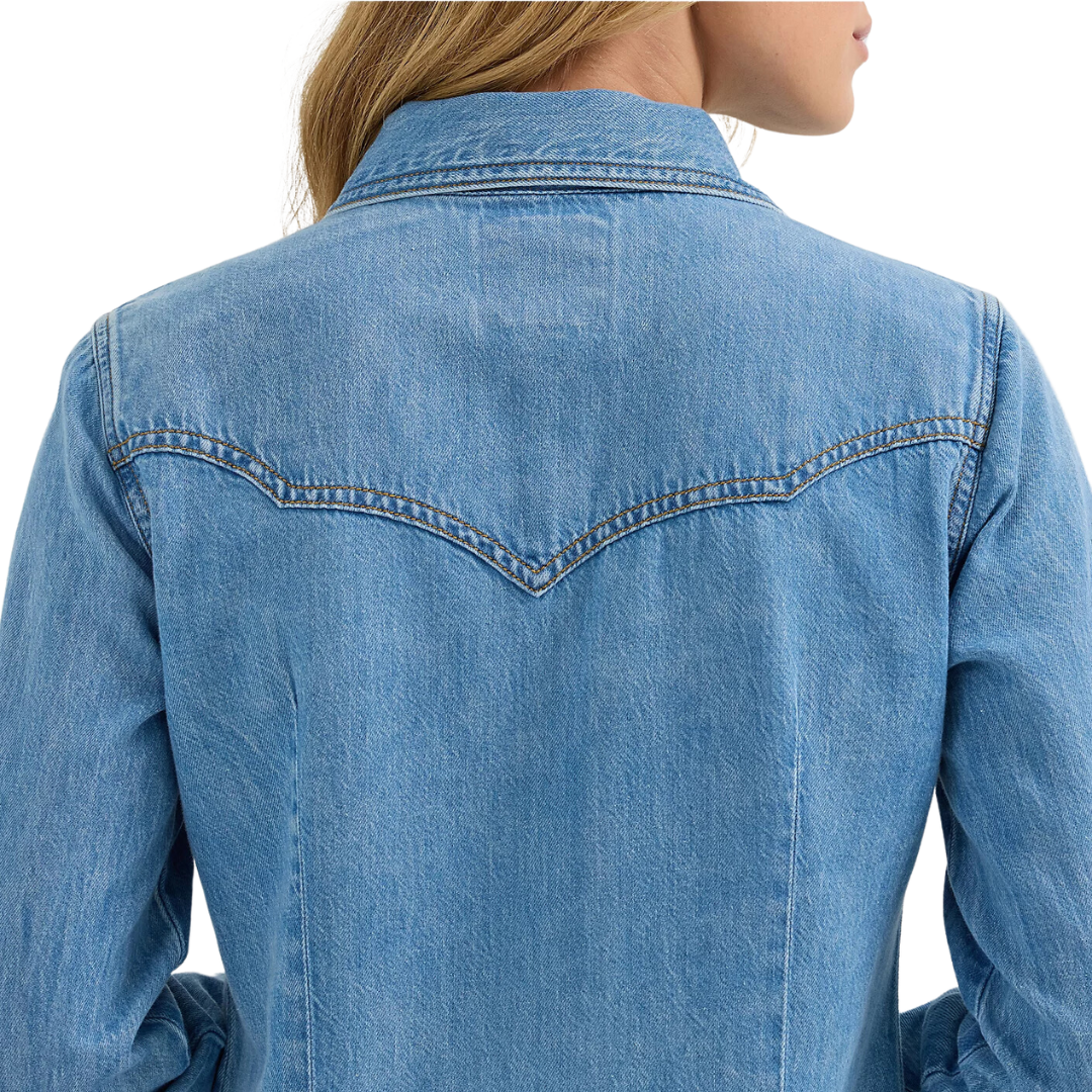 Wrangler Women's Lainey Wilson Mid Wash Denim Shirt