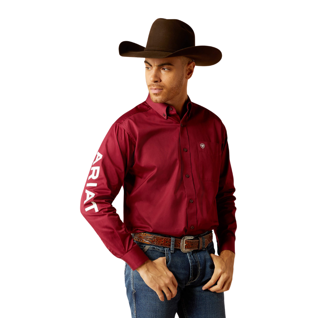 Ariat Men's Rider Fitted Light Blue Shirt