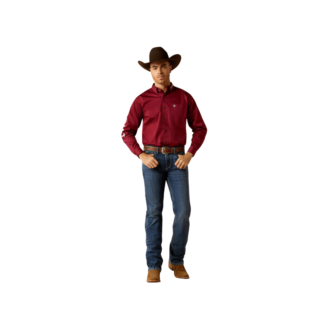 Ariat Men's Rider Fitted Light Blue Shirt
