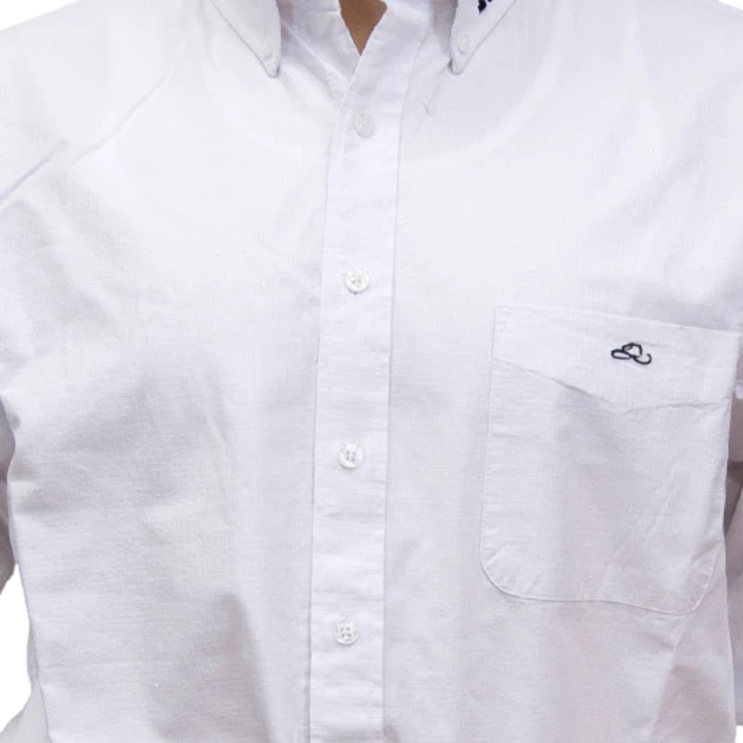 Resistol Men's Long Sleeve White Shirt