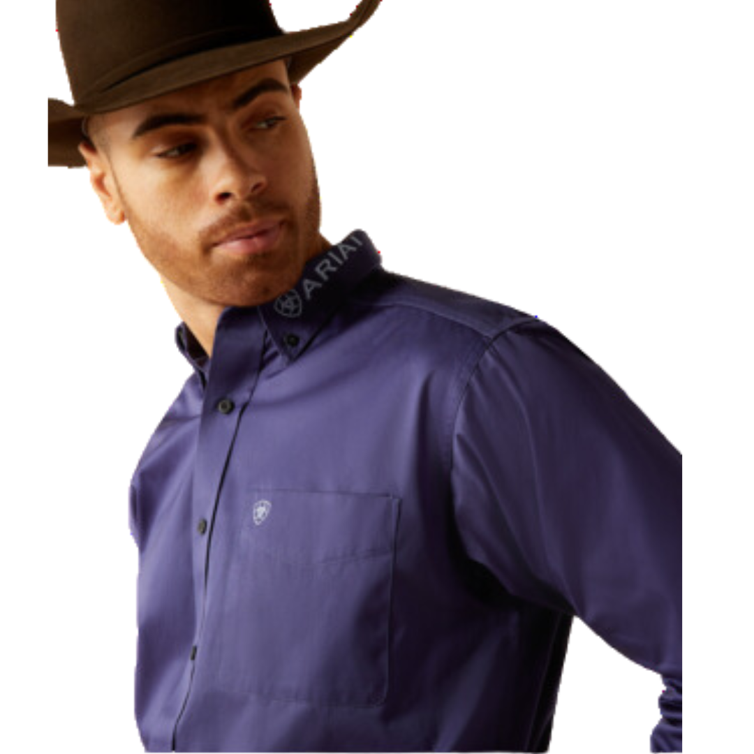 Ariat Men's Rider Fitted Light Blue Shirt