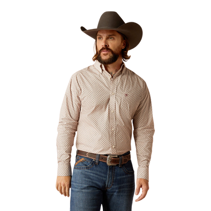 Ariat Men's Titus Fitted Brown Shirt - Western Style Quality Ariat Men's Titus Fitted Brown Shirt - Western Style Quality