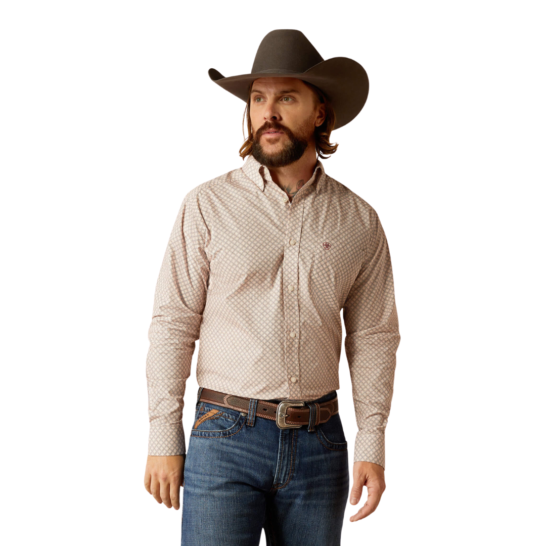 Ariat Men's Titus Fitted Brown Shirt