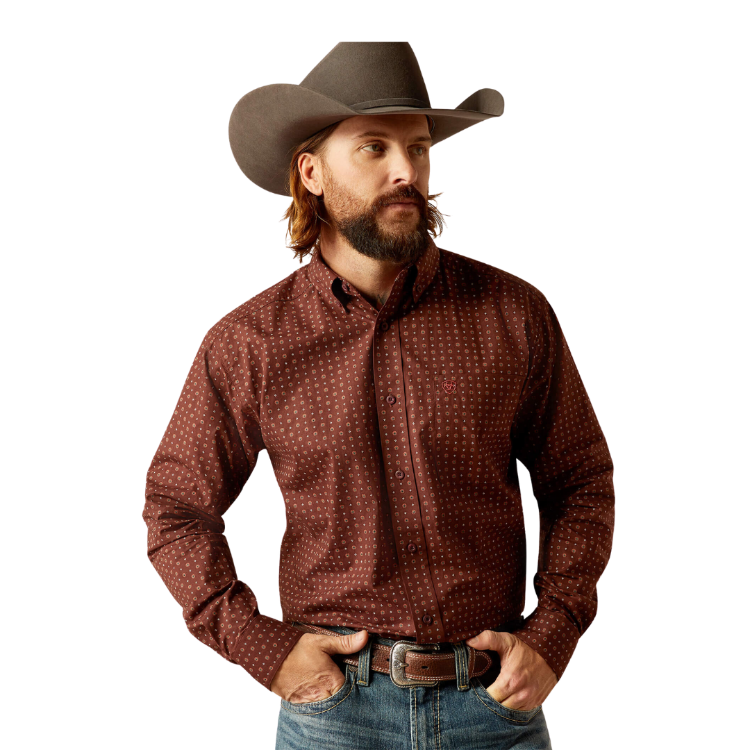 Ariat Men's Seabrook Classic Fit Brown Shirt
