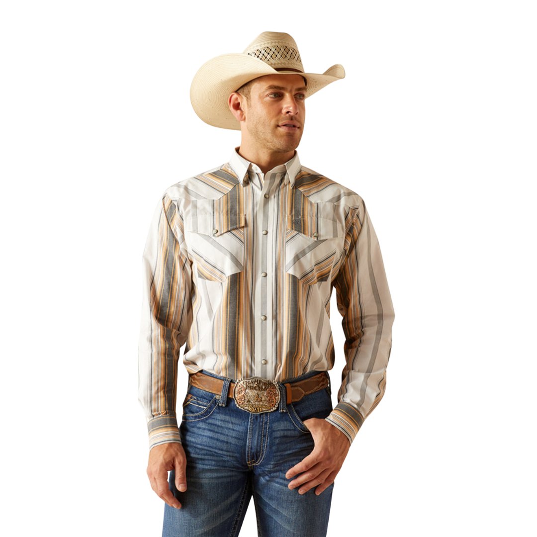 Ariat Men's Pro Evan Snap Long Sleeve Tan Shirt