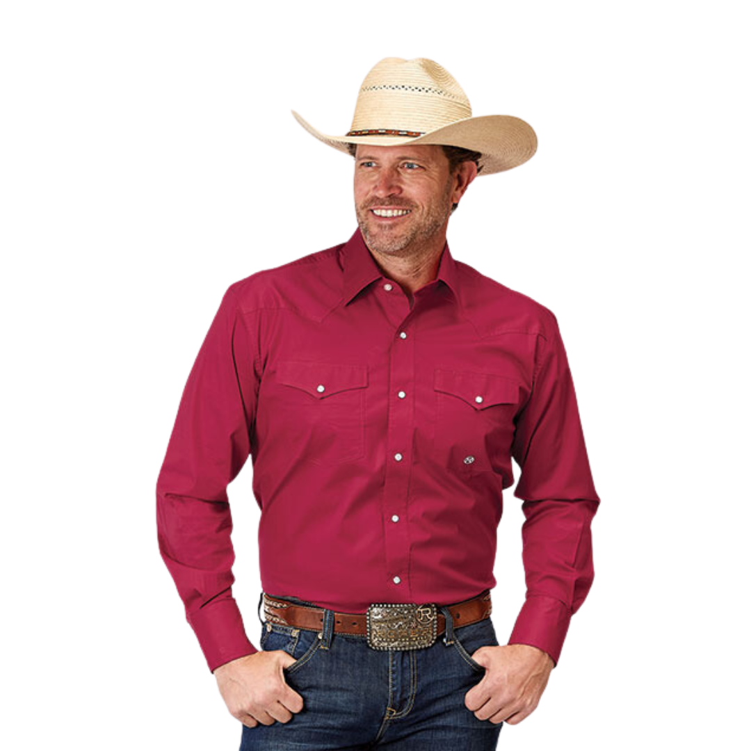 Roper Men's Snap Poplin Red Shirt
