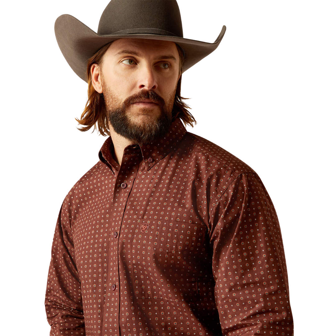 Ariat Men's Seabrook Classic Fit Brown Shirt