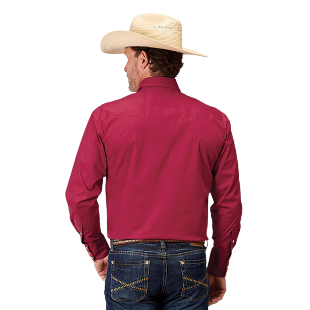 Roper Men's Snap Poplin Red Shirt