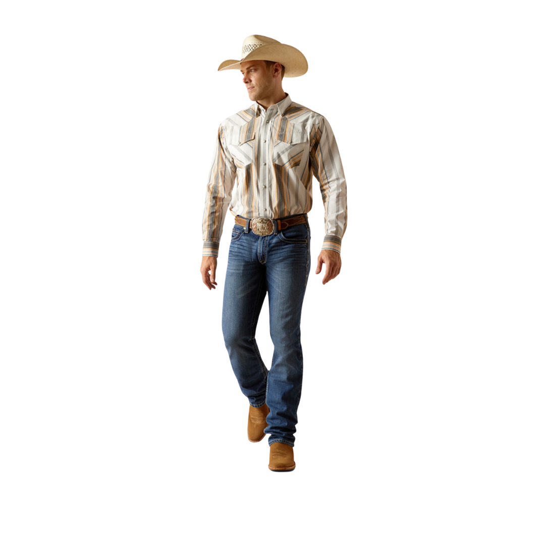 Ariat Men's Pro Evan Snap Long Sleeve Tan Shirt