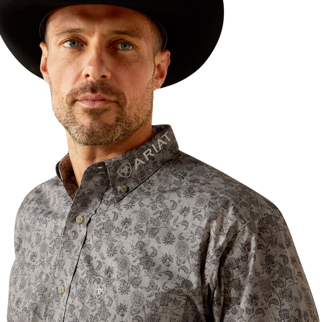 Ariat Men's Rider Fitted Light Blue Shirt