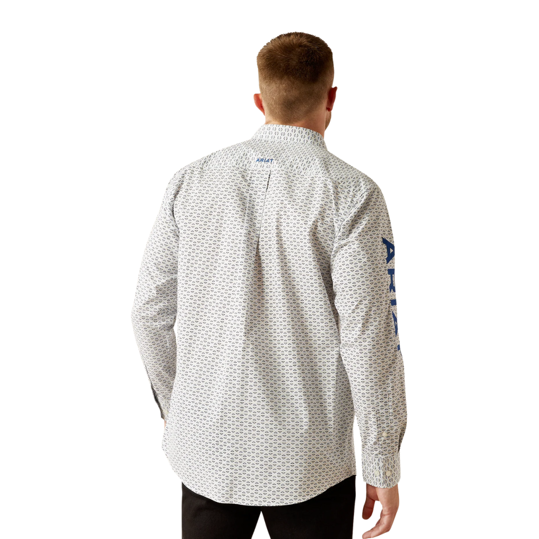 Ariat Men's Team Drew Classic Fit Blue Shirt