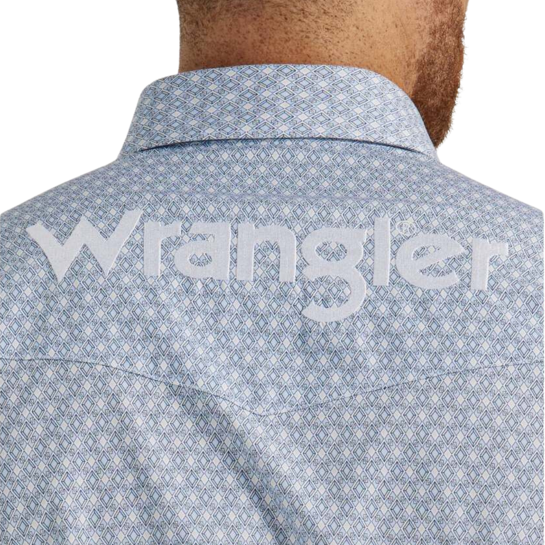 Wrangler Men's Logo Blue Shirt