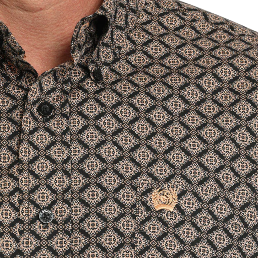 Cinch Men's Button Down Western Black Shirt