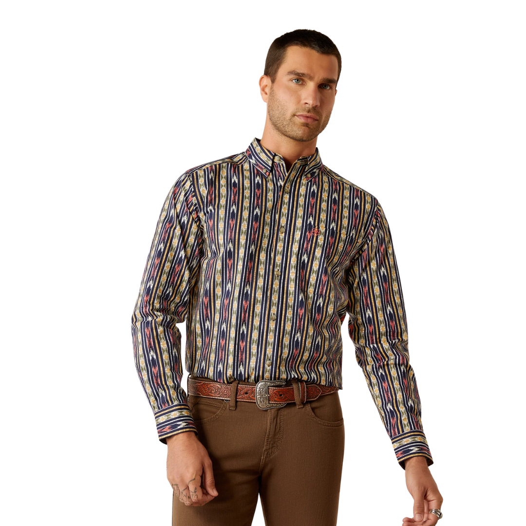 Ariat Men's Chaz Fitted Navy Shirt