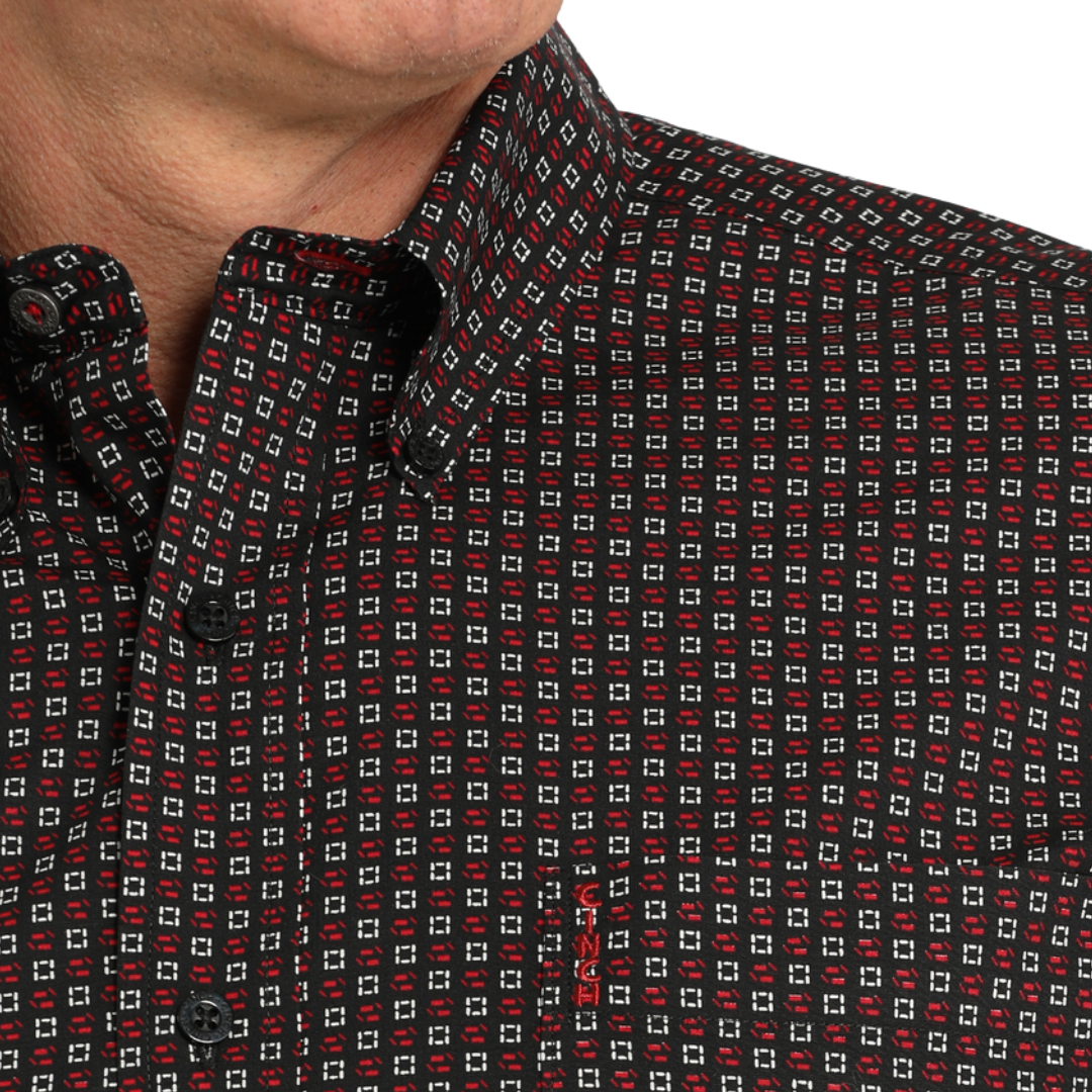 Cinch Men's Modern Print Black Shirt