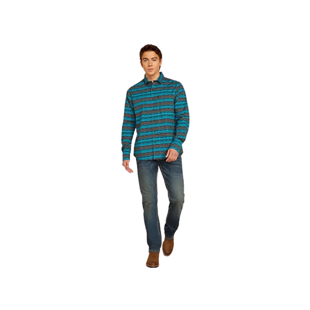 Ariat Men's Rider Fitted Light Blue Shirt
