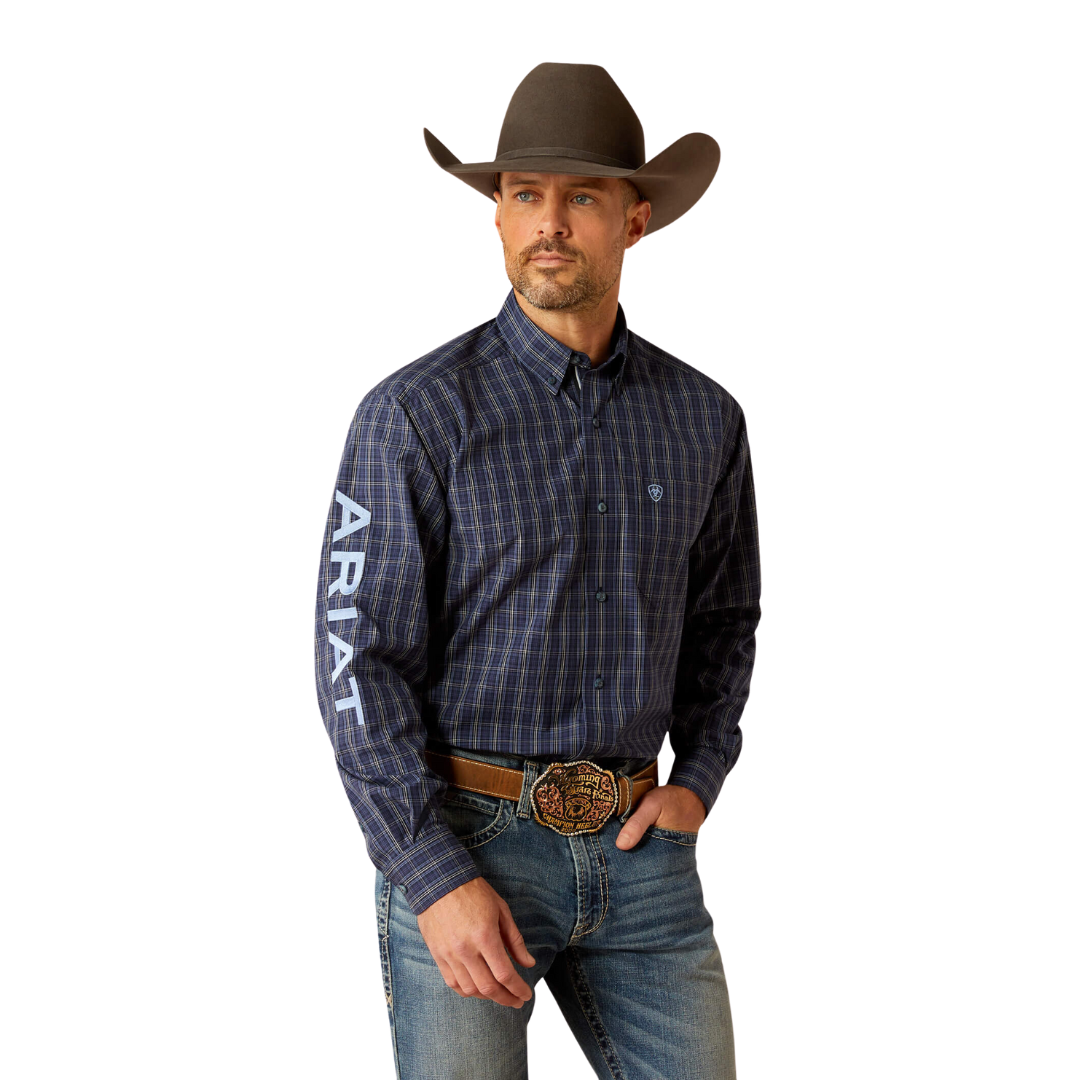Ariat Men's Rider Fitted Light Blue Shirt