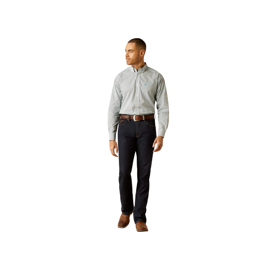 Ariat Men's Rider Fitted Light Blue Shirt