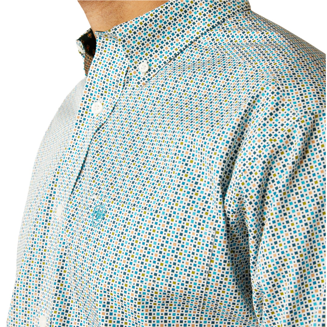 Ariat Men's Rider Fitted Light Blue Shirt