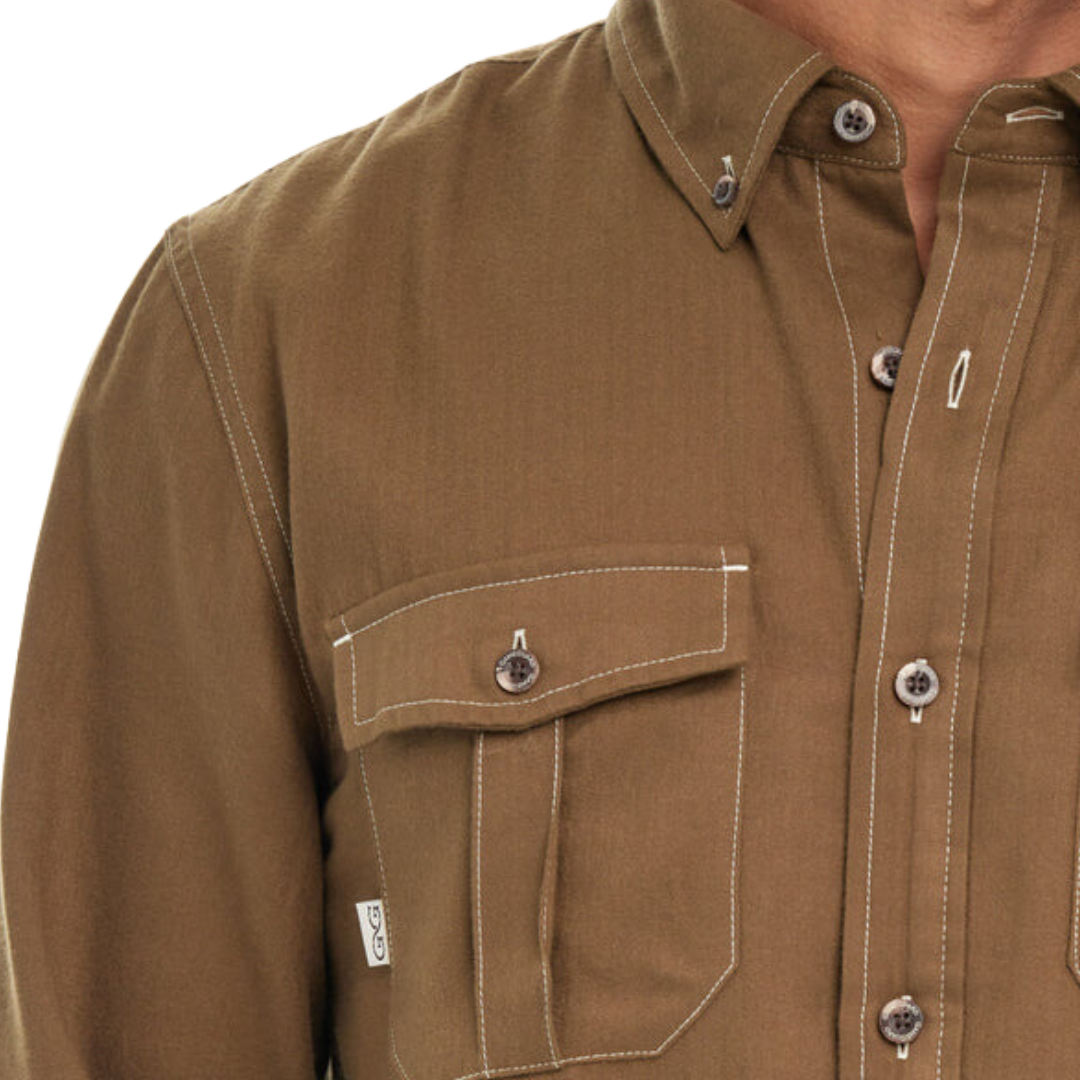 Gameguard Men's Long Sleeve Whiskey Flannel Shirt