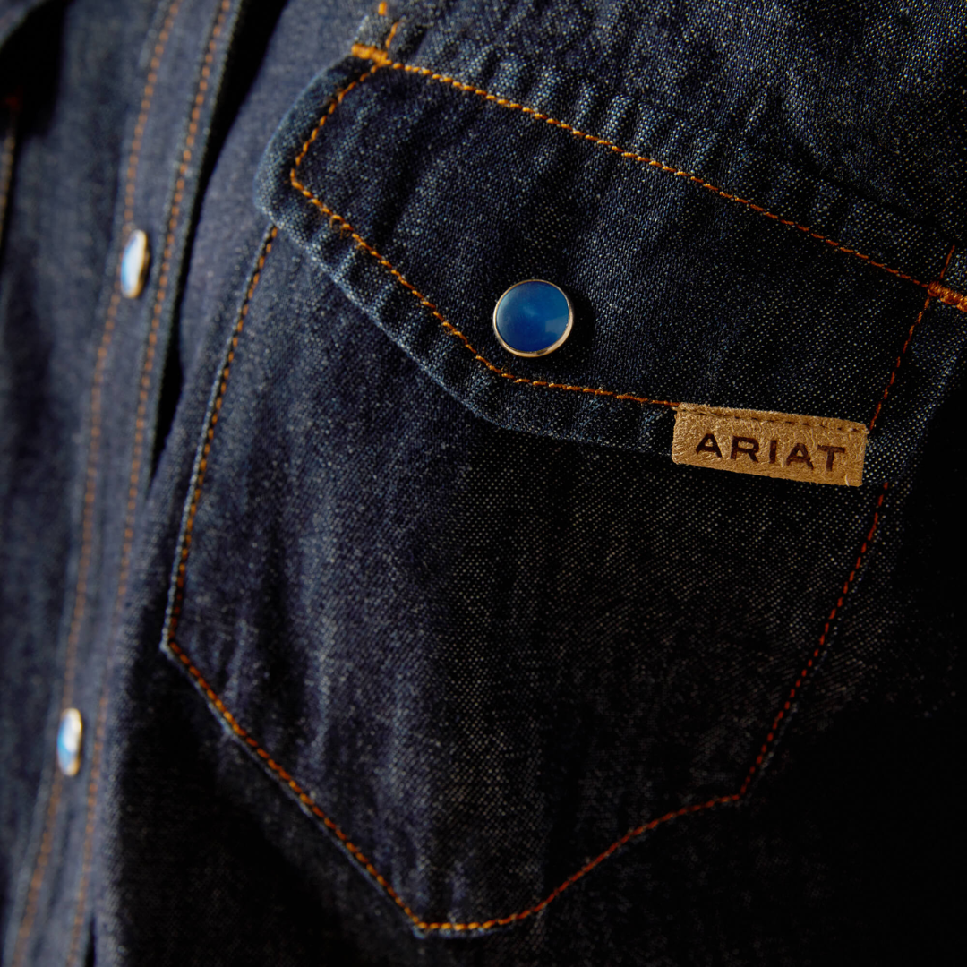 Ariat Men's Rider Fitted Light Blue Shirt