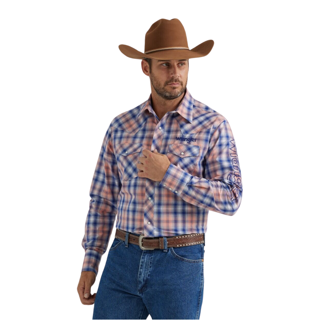 Wrangler Men's Long Sleeve Multicolor Shirt