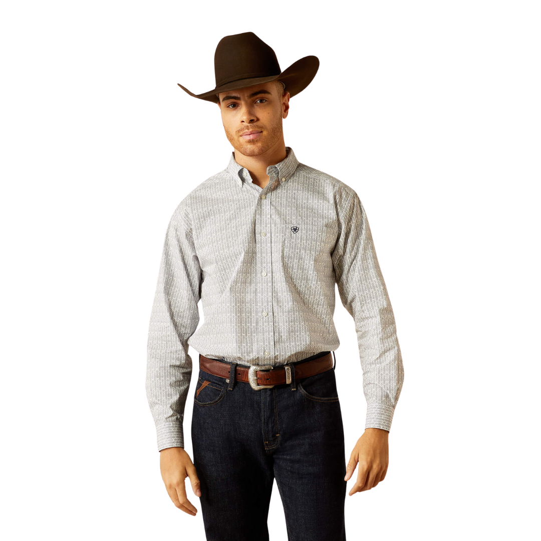 Ariat Men's Rider Fitted Light Blue Shirt