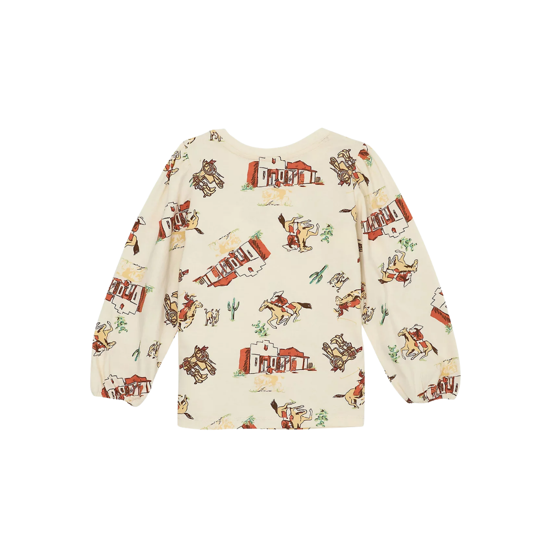 Wrangler Youth Girl's Bishop Western White Tee