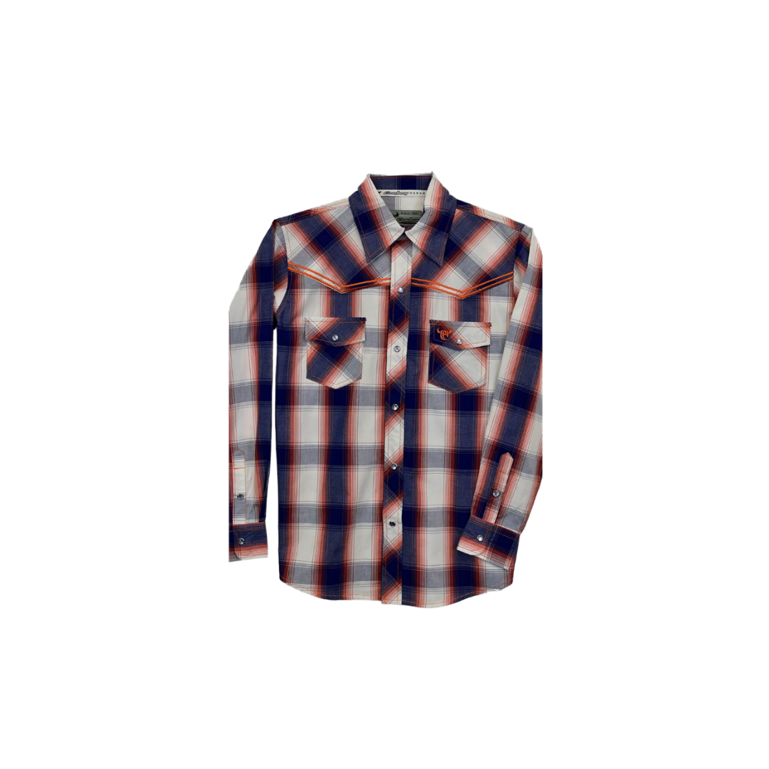 Cowboys Hardwear Toddler Boy's Plaid Navy Shirt