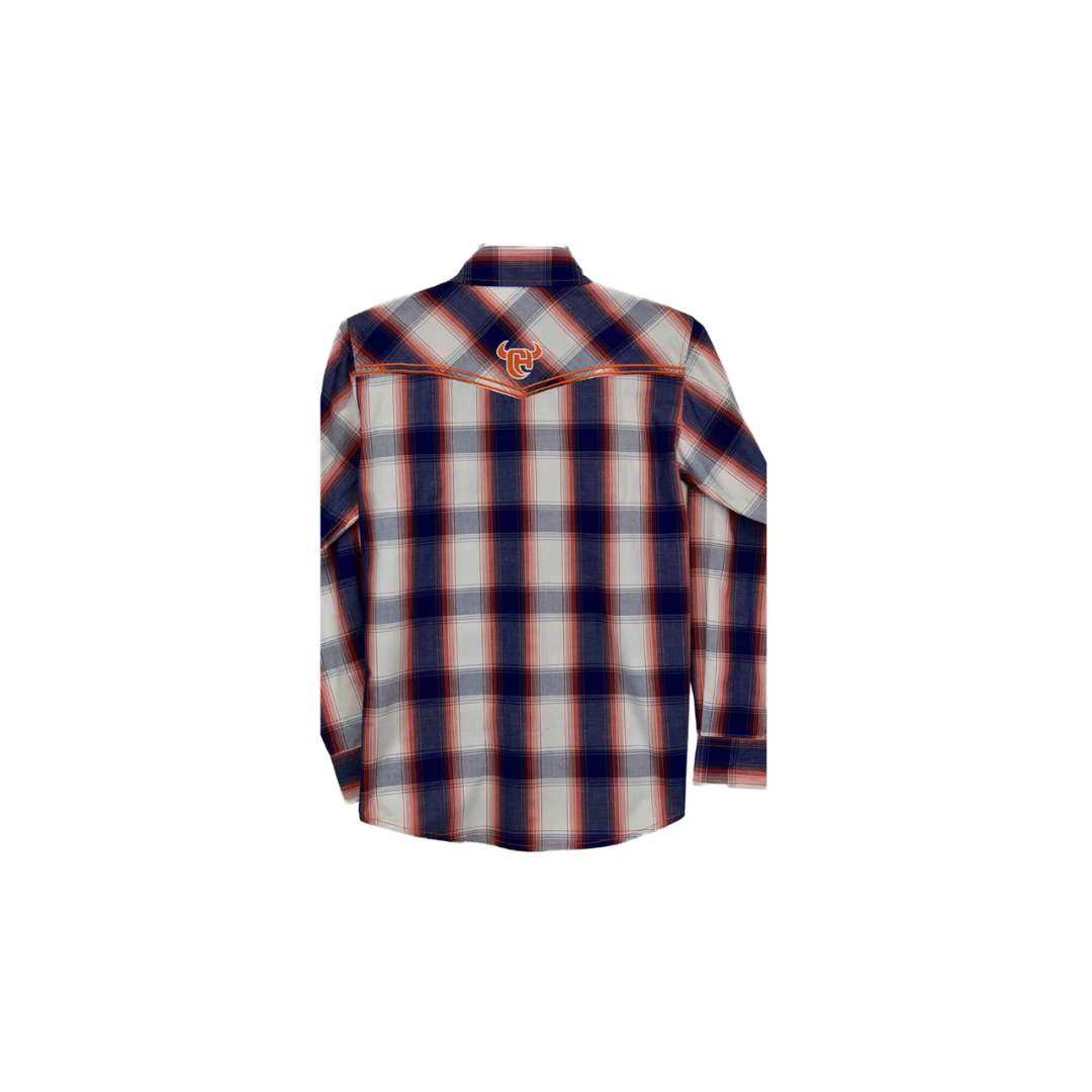 Cowboys Hardwear Toddler Boy's Plaid Navy Shirt