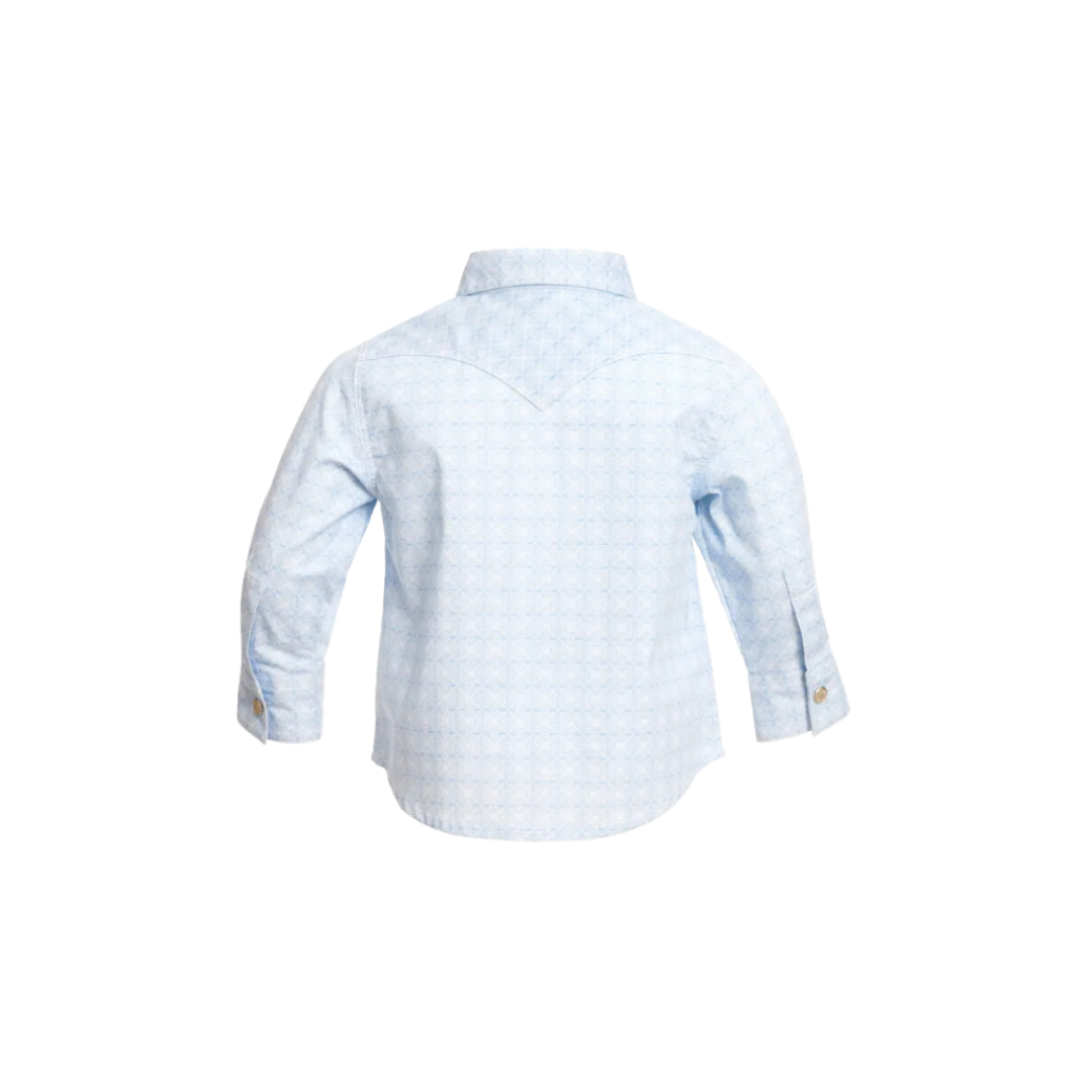 Wrangler Infant Boy's Geo Western Light Blue Shirt