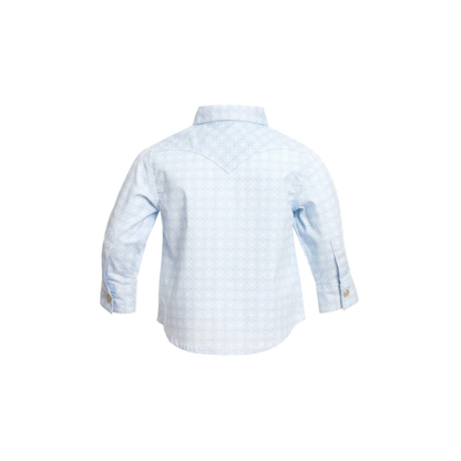 Wrangler Infant Boy's Geo Western Light Blue Shirt