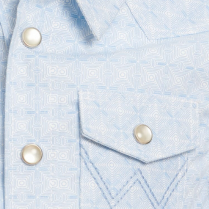 Wrangler Infant Boy's Geo Western Light Blue Shirt