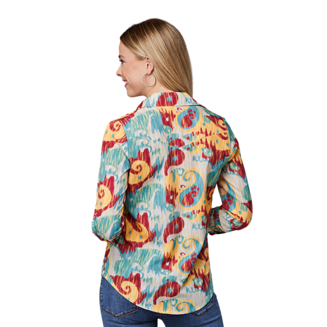 Roper Women's Print Poly Crepe Multicolor Shirt