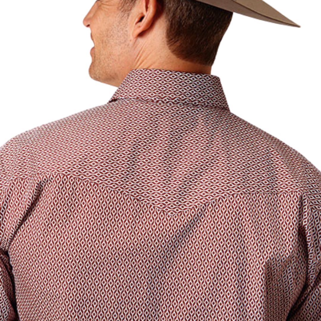 Roper Men's Climbing Diamond Western Red Shirt