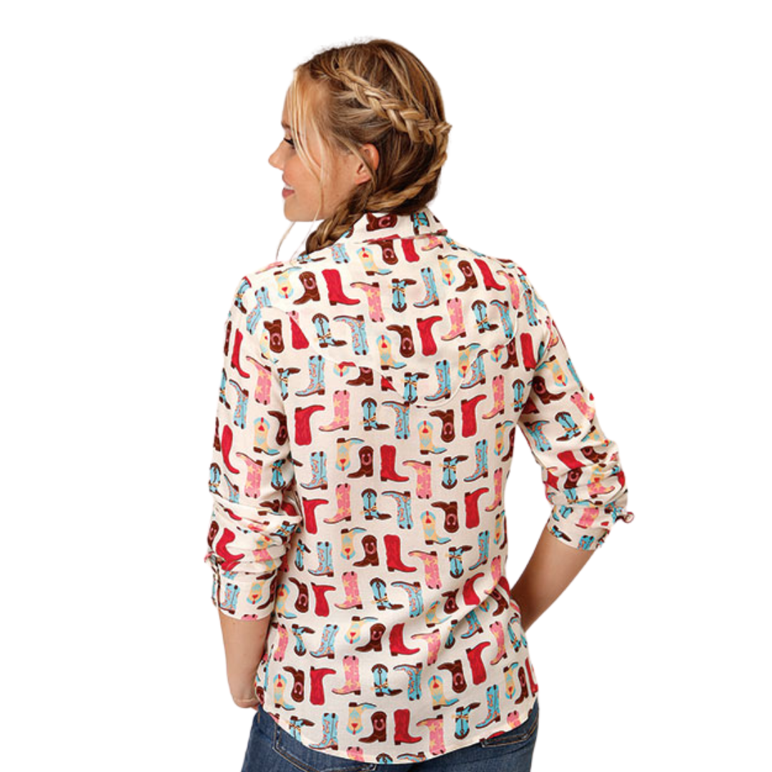 Roper Women's Boot Printed Rayon Multicolor Shirt